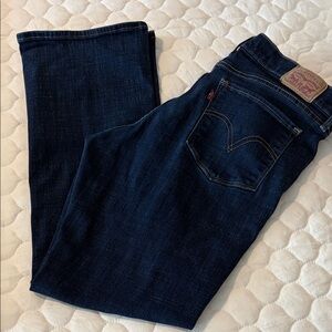 Dark Blue Levi Strauss Denim Bootcut Jeans